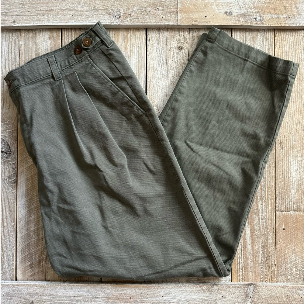 Men’s Vintage Green Straight Leg Pants